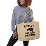 People’s Free Food BLACK PANTHER PARTY LARGE ORGANIC TOTE BAG