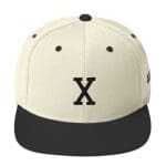 Retro X Snapback – Black and Natural