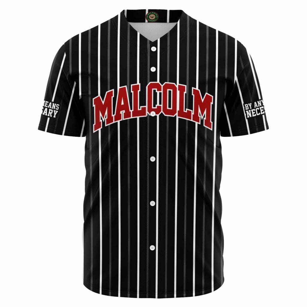 Black and store red baseball jersey