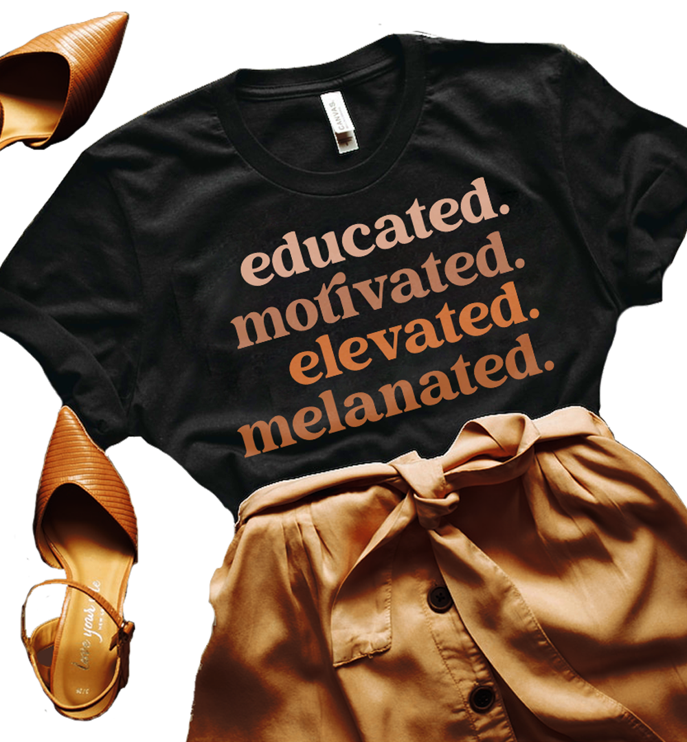 melanated and educated shirt