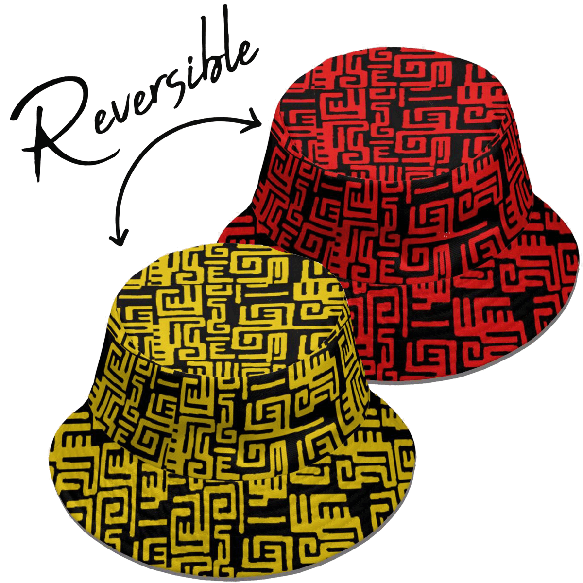 Exotic African Print Reversible Bucket Hat