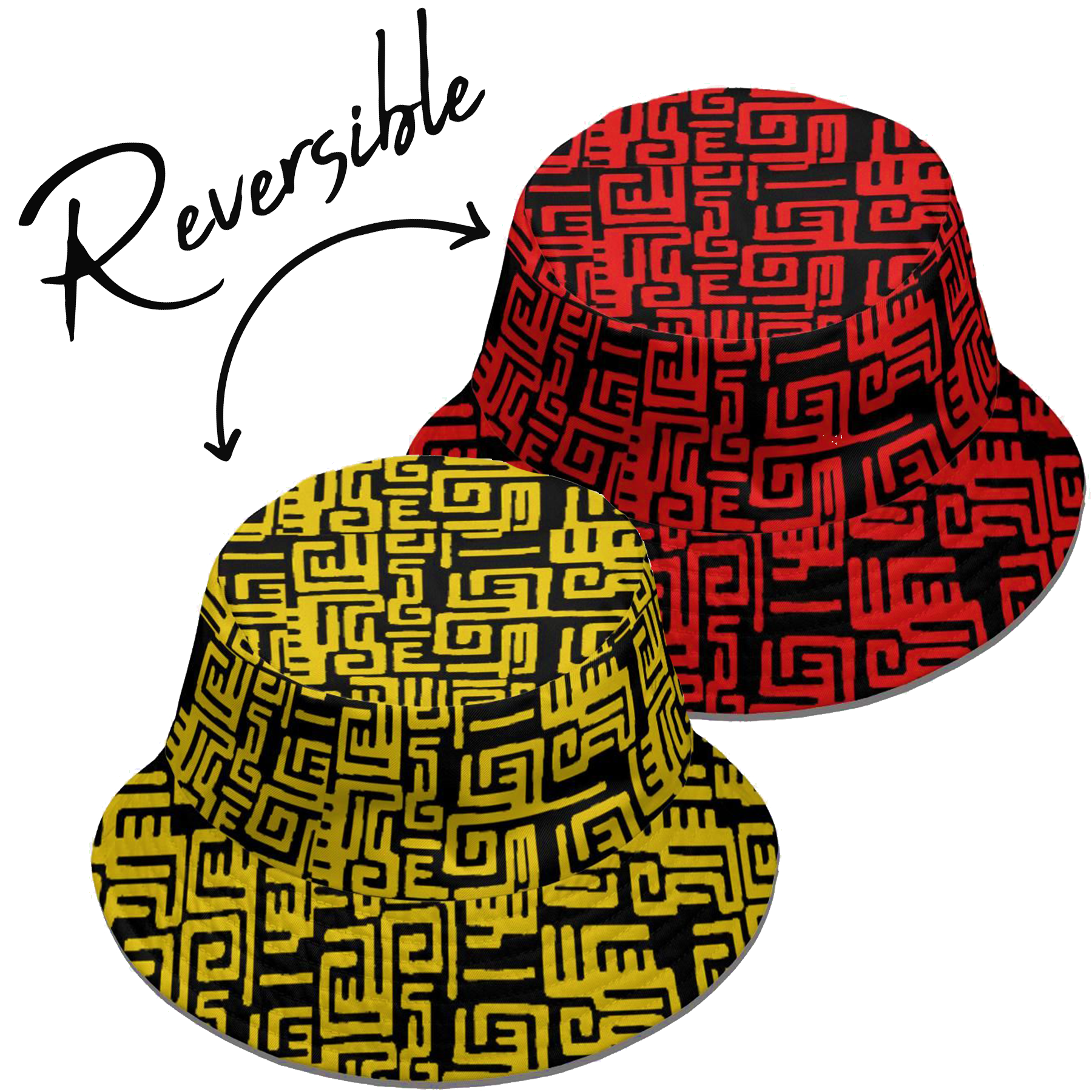 Exotic African Print Reversible Bucket Hat