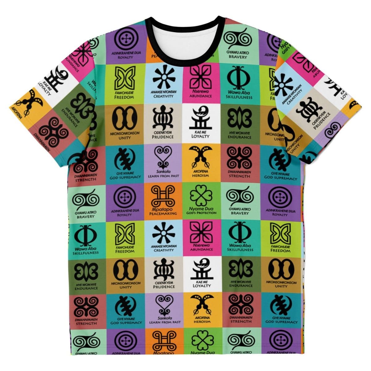 Multi Color Adinkra Symbols Fashion Hoodie | Melanin Apparel