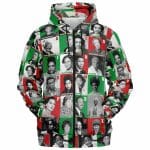 Black History heroes A to Z Fashion Zip-Up Hoodie