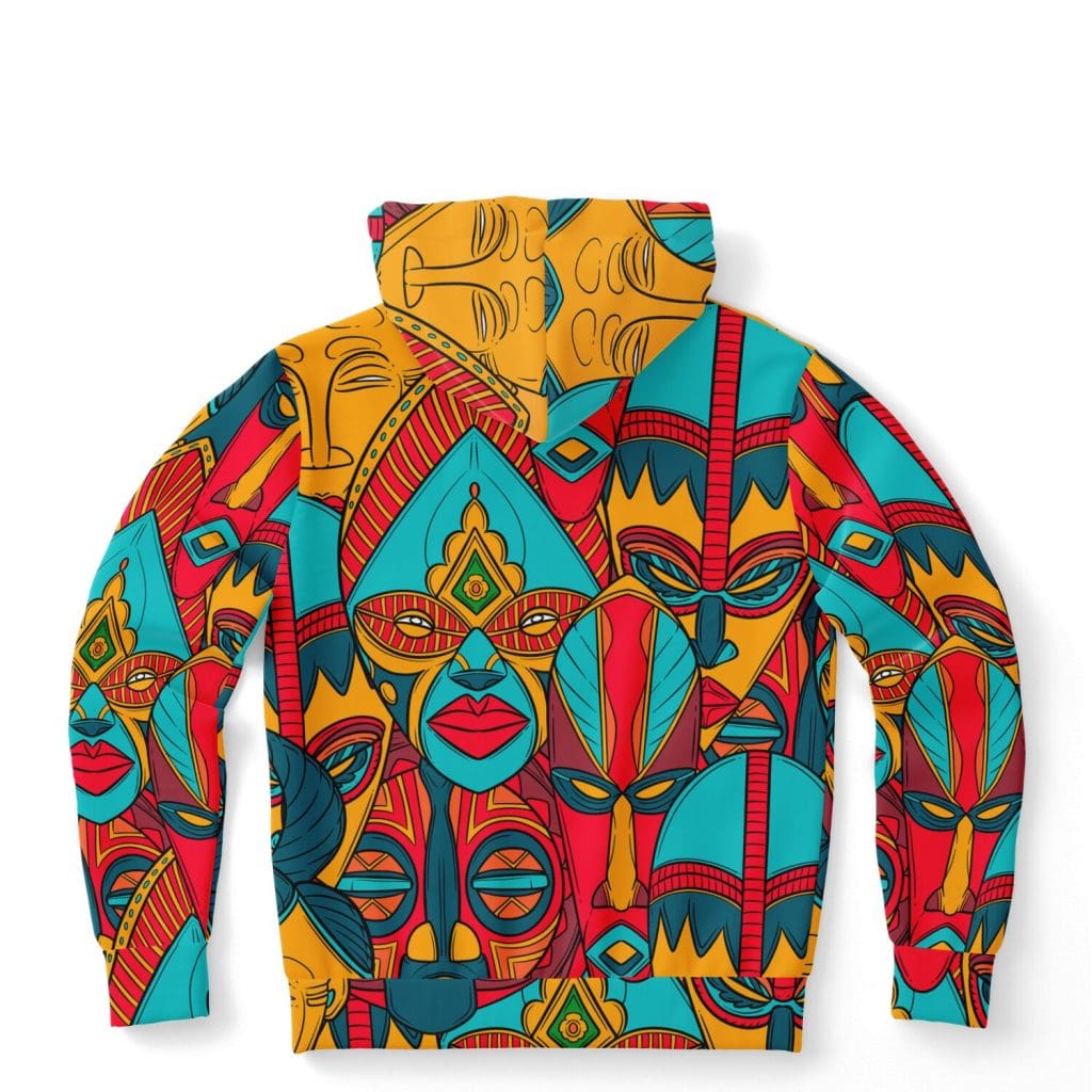 African Mask Fashion Hoodie V2 | Melanin Apparel