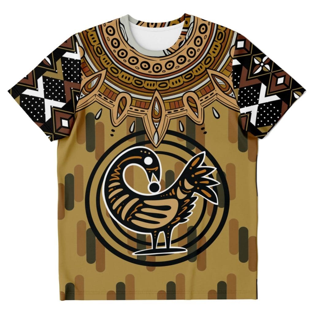 Printed Mud Cloth and Adinkra Symbol Rugby Jersey DT02