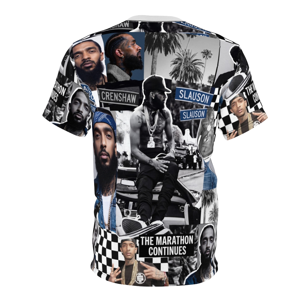 Nipsey Hussle Collage Tee Flat Back