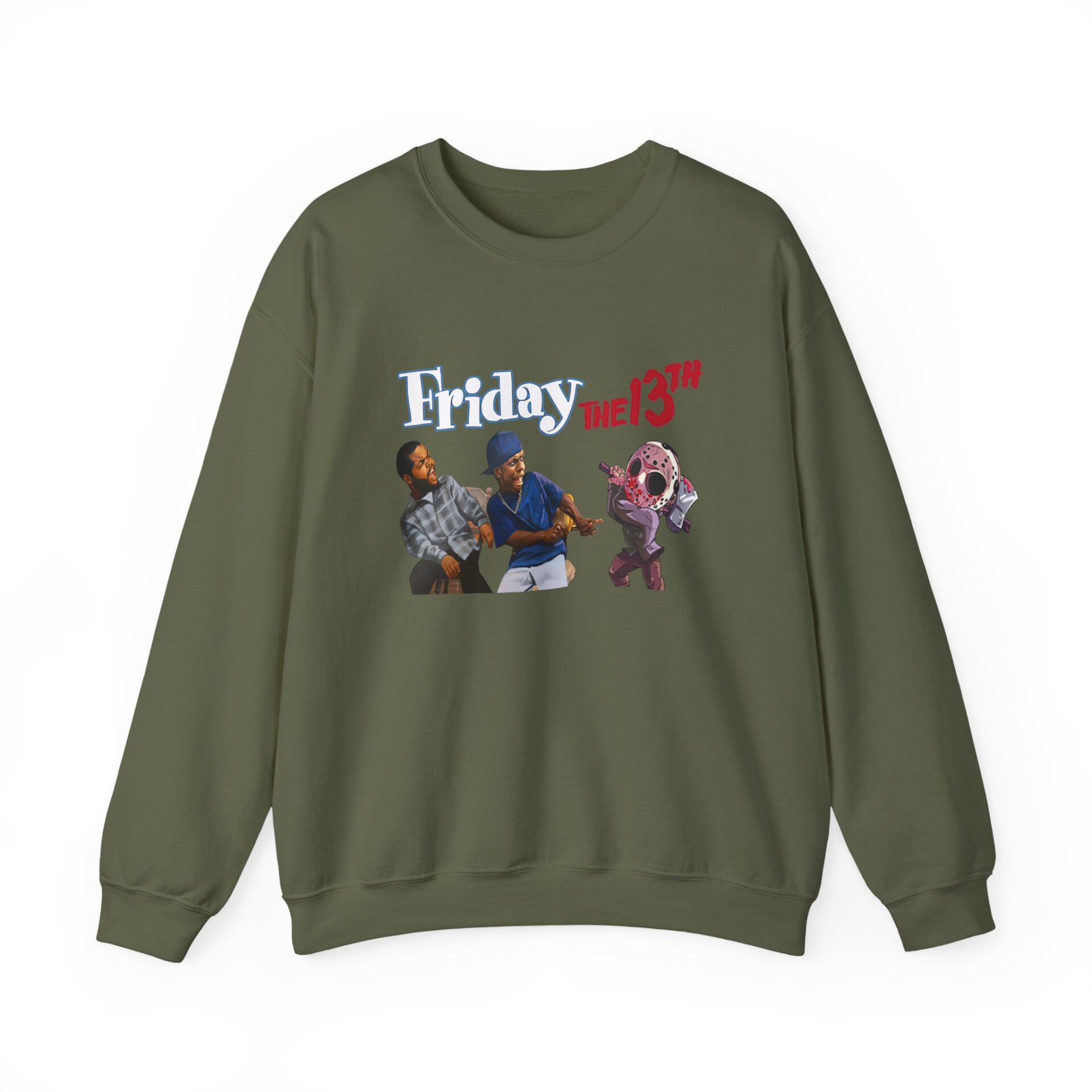 Friday the 13th Craig Smokey Jason Sweatshirt - Military Green