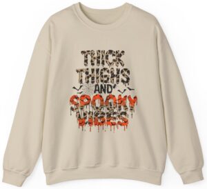 Thick Thighs And Spooky Vibes Sweatshirt