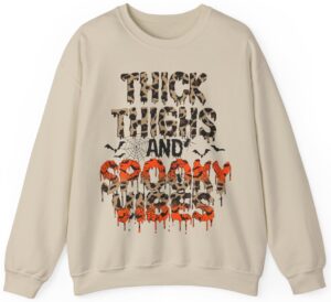 Thick Thighs And Spooky Vibes Sweatshirt
