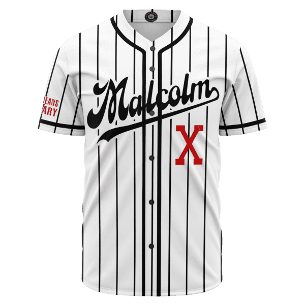 Malcolm x Stripe Baseball Jersey M