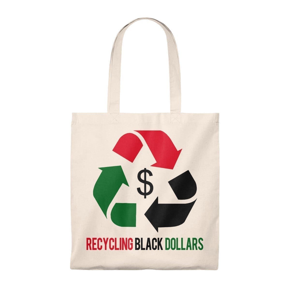 RECYCLING BLACK DOLLARS TOTE BAG - Melanin Apparel